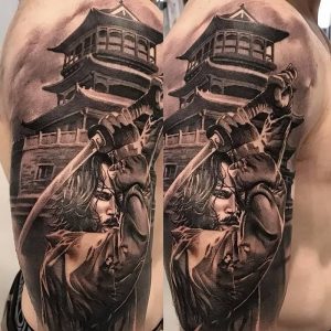 фото тату Самурай от 20.02.2018 №109 - tattoo samurai - tattoo-photo.ru