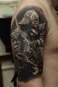 фото тату Самурай от 20.02.2018 №114 - tattoo samurai - tattoo-photo.ru