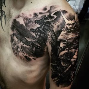 фото тату Самурай от 20.02.2018 №134 - tattoo samurai - tattoo-photo.ru