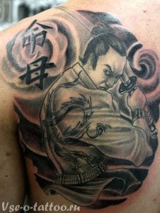 фото тату Самурай от 20.02.2018 №159 - tattoo samurai - tattoo-photo.ru