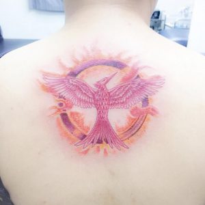 фото тату Сойка Пересмешница от 03.01.2018 №013 - Tattoo MOCKINGJAY - tattoo-photo.ru