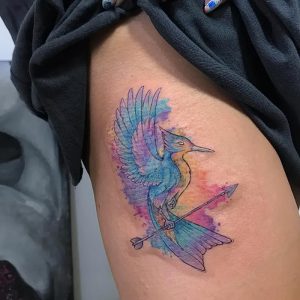 фото тату Сойка Пересмешница от 03.01.2018 №016 - Tattoo MOCKINGJAY - tattoo-photo.ru