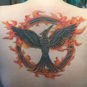 фото тату Сойка Пересмешница от 03.01.2018 №017 - Tattoo MOCKINGJAY - tattoo-photo.ru