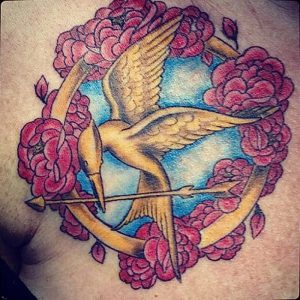 фото тату Сойка Пересмешница от 03.01.2018 №077 - Tattoo MOCKINGJAY - tattoo-photo.ru