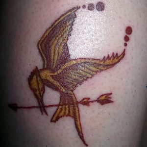 фото тату Сойка Пересмешница от 03.01.2018 №104 - Tattoo MOCKINGJAY - tattoo-photo.ru