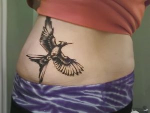 фото тату Сойка Пересмешница от 03.01.2018 №108 - Tattoo MOCKINGJAY - tattoo-photo.ru