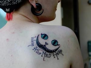 фото тату Чеширский кот от 23.01.2018 №001 - tattoo Cheshire Cat - tattoo-photo.ru