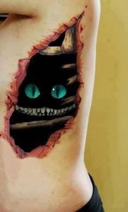 фото тату Чеширский кот от 23.01.2018 №002 - tattoo Cheshire Cat - tattoo-photo.ru