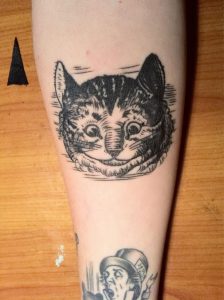 фото тату Чеширский кот от 23.01.2018 №004 - tattoo Cheshire Cat - tattoo-photo.ru