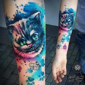 фото тату Чеширский кот от 23.01.2018 №005 - tattoo Cheshire Cat - tattoo-photo.ru