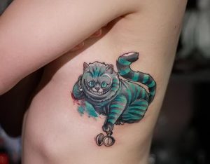 фото тату Чеширский кот от 23.01.2018 №007 - tattoo Cheshire Cat - tattoo-photo.ru