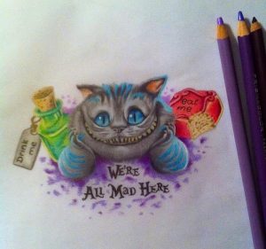 фото тату Чеширский кот от 23.01.2018 №012 - tattoo Cheshire Cat - tattoo-photo.ru