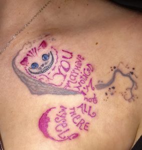 фото тату Чеширский кот от 23.01.2018 №014 - tattoo Cheshire Cat - tattoo-photo.ru