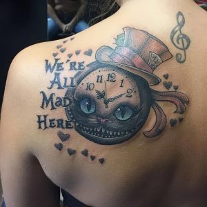 фото тату Чеширский кот от 23.01.2018 №015 - tattoo Cheshire Cat - tattoo-photo.ru