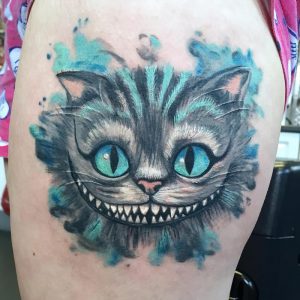 фото тату Чеширский кот от 23.01.2018 №016 - tattoo Cheshire Cat - tattoo-photo.ru