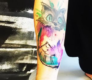 фото тату Чеширский кот от 23.01.2018 №019 - tattoo Cheshire Cat - tattoo-photo.ru