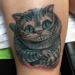 фото тату Чеширский кот от 23.01.2018 №021 - tattoo Cheshire Cat - tattoo-photo.ru