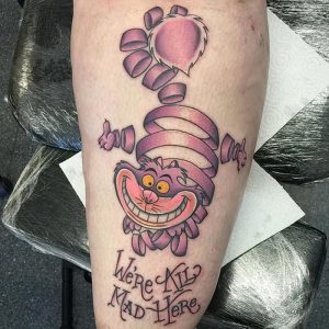 фото тату Чеширский кот от 23.01.2018 №023 - tattoo Cheshire Cat - tattoo-photo.ru