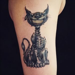 фото тату Чеширский кот от 23.01.2018 №024 - tattoo Cheshire Cat - tattoo-photo.ru