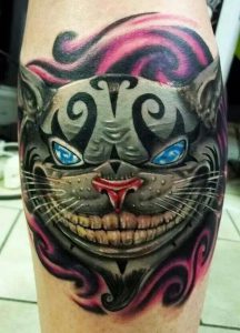 фото тату Чеширский кот от 23.01.2018 №027 - tattoo Cheshire Cat - tattoo-photo.ru