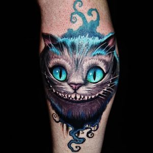 фото тату Чеширский кот от 23.01.2018 №028 - tattoo Cheshire Cat - tattoo-photo.ru