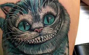 фото тату Чеширский кот от 23.01.2018 №029 - tattoo Cheshire Cat - tattoo-photo.ru