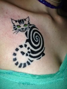 фото тату Чеширский кот от 23.01.2018 №030 - tattoo Cheshire Cat - tattoo-photo.ru