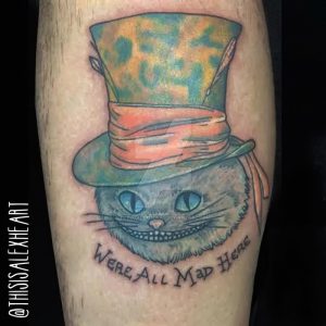 фото тату Чеширский кот от 23.01.2018 №034 - tattoo Cheshire Cat - tattoo-photo.ru