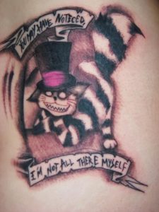 фото тату Чеширский кот от 23.01.2018 №036 - tattoo Cheshire Cat - tattoo-photo.ru