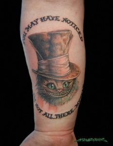 фото тату Чеширский кот от 23.01.2018 №040 - tattoo Cheshire Cat - tattoo-photo.ru