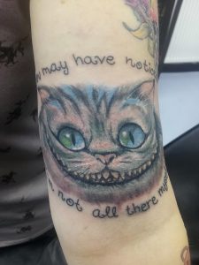 фото тату Чеширский кот от 23.01.2018 №043 - tattoo Cheshire Cat - tattoo-photo.ru