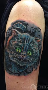 фото тату Чеширский кот от 23.01.2018 №051 - tattoo Cheshire Cat - tattoo-photo.ru