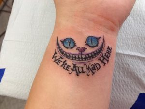 фото тату Чеширский кот от 23.01.2018 №053 - tattoo Cheshire Cat - tattoo-photo.ru