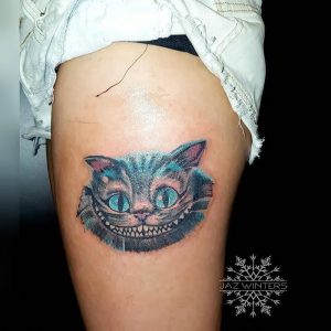 фото тату Чеширский кот от 23.01.2018 №055 - tattoo Cheshire Cat - tattoo-photo.ru