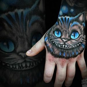 фото тату Чеширский кот от 23.01.2018 №056 - tattoo Cheshire Cat - tattoo-photo.ru