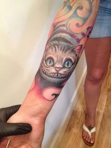 фото тату Чеширский кот от 23.01.2018 №058 - tattoo Cheshire Cat - tattoo-photo.ru