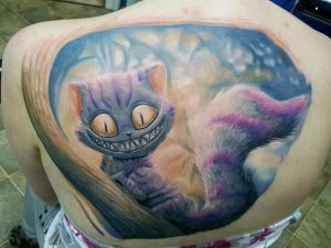 фото тату Чеширский кот от 23.01.2018 №061 - tattoo Cheshire Cat - tattoo-photo.ru