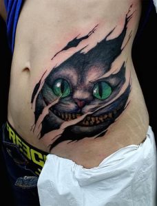 фото тату Чеширский кот от 23.01.2018 №063 - tattoo Cheshire Cat - tattoo-photo.ru