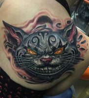 фото тату Чеширский кот от 23.01.2018 №074 — tattoo Cheshire Cat — tattoo-photo.ru