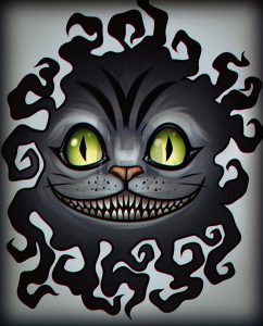 фото тату Чеширский кот от 23.01.2018 №077 - tattoo Cheshire Cat - tattoo-photo.ru