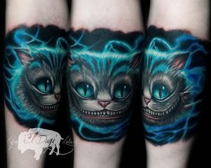 фото тату Чеширский кот от 23.01.2018 №078 - tattoo Cheshire Cat - tattoo-photo.ru
