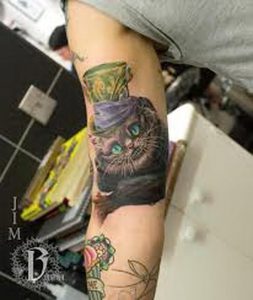 фото тату Чеширский кот от 23.01.2018 №081 - tattoo Cheshire Cat - tattoo-photo.ru