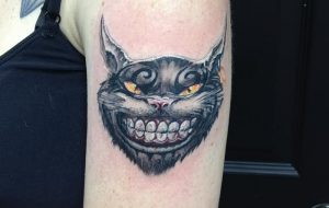 фото тату Чеширский кот от 23.01.2018 №085 - tattoo Cheshire Cat - tattoo-photo.ru