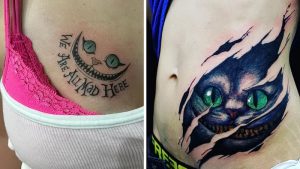 фото тату Чеширский кот от 23.01.2018 №086 - tattoo Cheshire Cat - tattoo-photo.ru