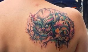 фото тату Чеширский кот от 23.01.2018 №089 - tattoo Cheshire Cat - tattoo-photo.ru