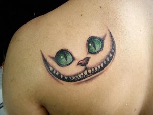 фото тату Чеширский кот от 23.01.2018 №091 - tattoo Cheshire Cat - tattoo-photo.ru