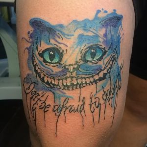 фото тату Чеширский кот от 23.01.2018 №094 - tattoo Cheshire Cat - tattoo-photo.ru