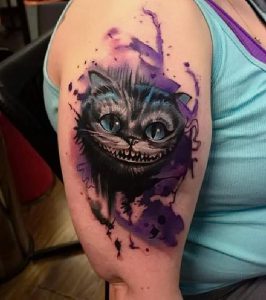 фото тату Чеширский кот от 23.01.2018 №095 - tattoo Cheshire Cat - tattoo-photo.ru