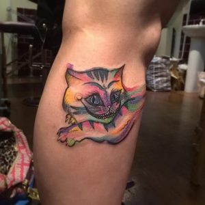 фото тату Чеширский кот от 23.01.2018 №097 - tattoo Cheshire Cat - tattoo-photo.ru