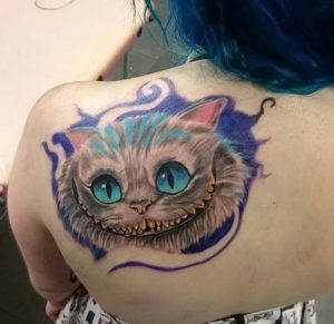 фото тату Чеширский кот от 23.01.2018 №098 - tattoo Cheshire Cat - tattoo-photo.ru